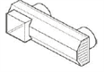 Kombinuotas sienos antgalis oro tiekimui ir šalinimui 2 x 160 mm nuotrauka